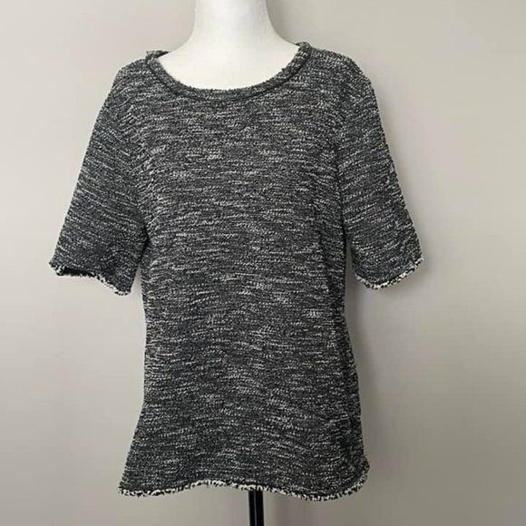 Black & White Tweed Top - Banana Republic - Size M - Picture 1 of 1